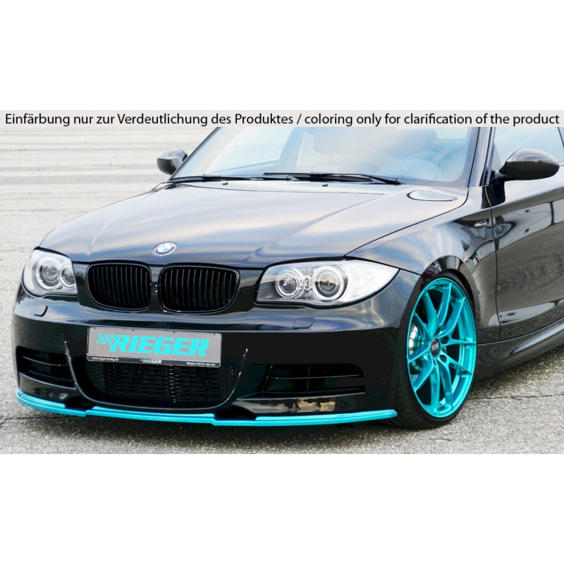 Lame De Pare Chocs Avant Noir Rieger Tuning Pour BMW SERIE 1 E82