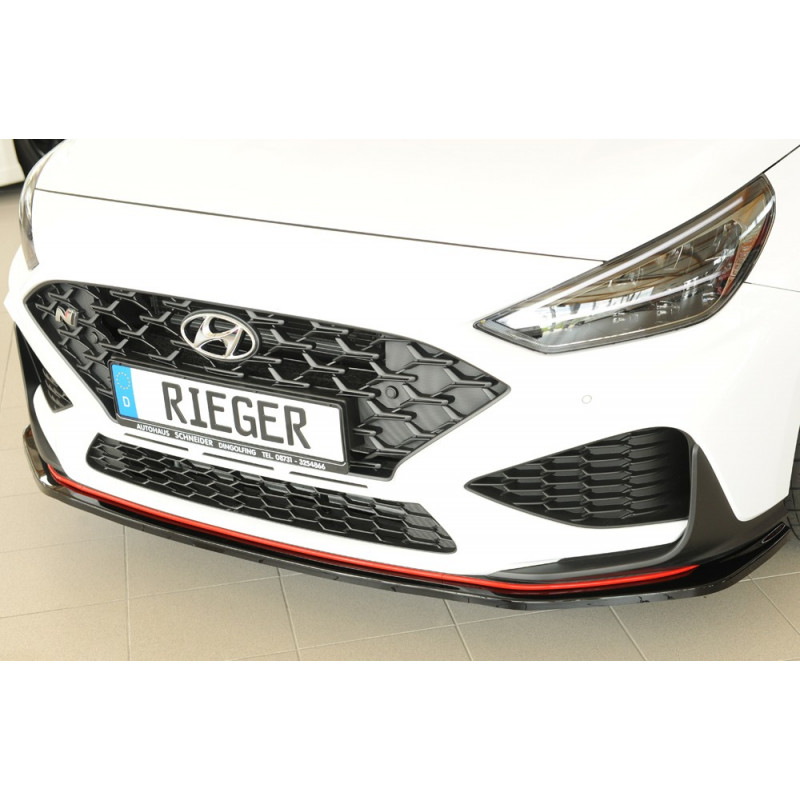 Lame De Pare Chocs Avant Noir Brillant Rieger Tuning Pour Hyundai I N