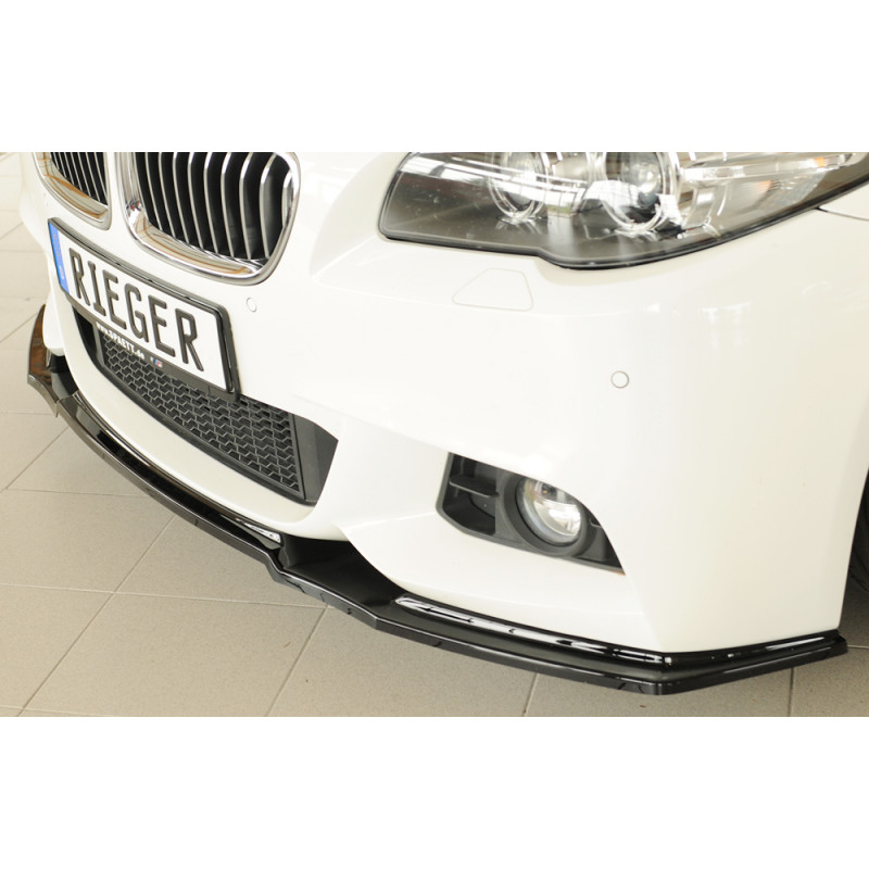 Lame De Pare Chocs Avant Noir Brillant Rieger Tuning Pour Bmw Serie