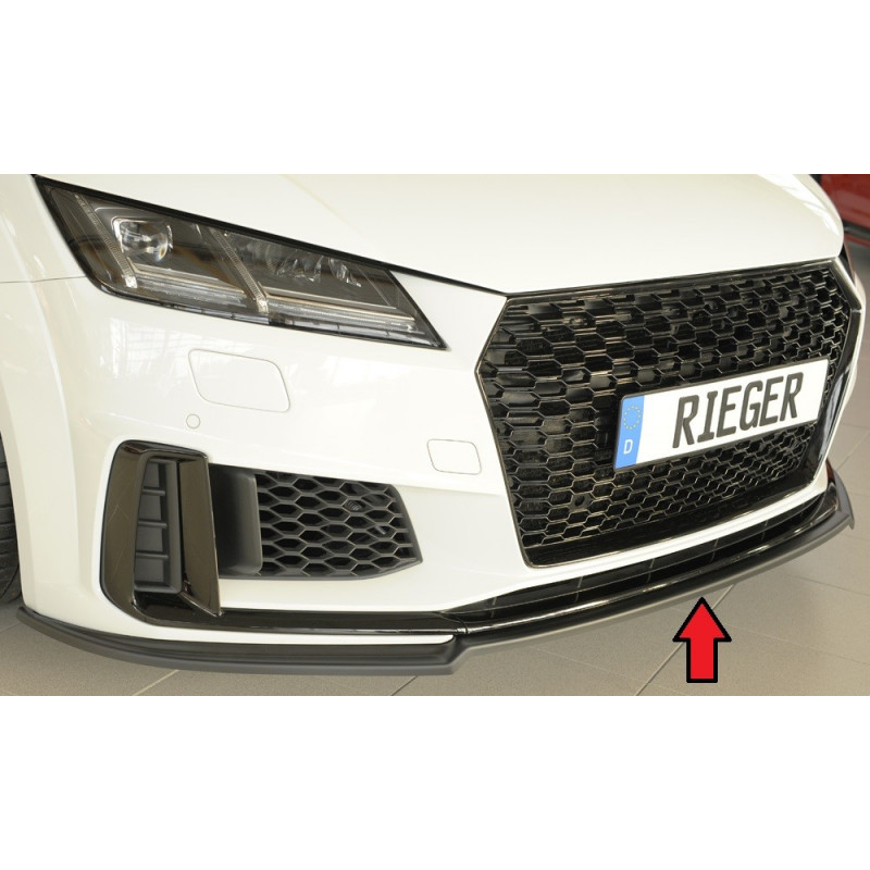 Lame De Pare Chocs Avant Noir Brillant Rieger Tuning Pour Audi Tt