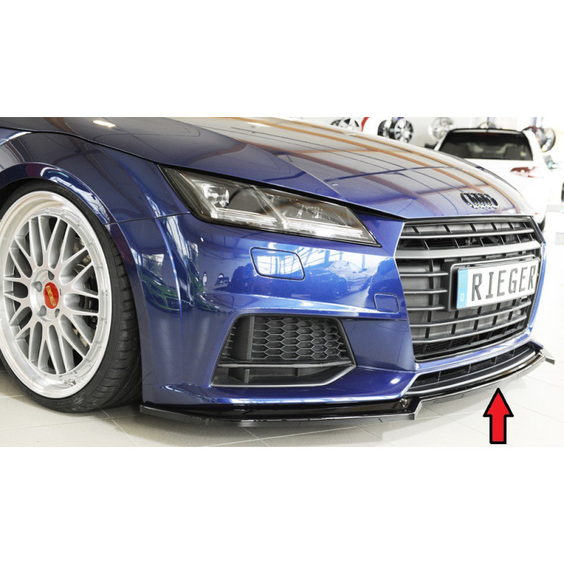 Lame De Pare Chocs Avant Noir Brillant Rieger Tuning Pour Audi Tt