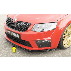 Lame de pare-chocs avant "noir brillant" "Rieger Tuning" pour SKODA OCTAVIA RS (5E)