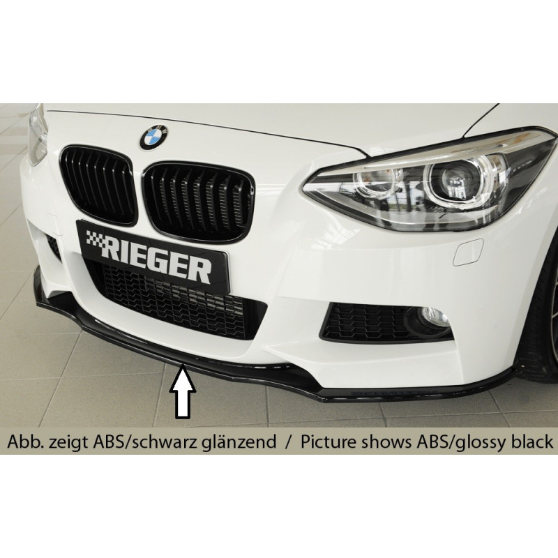 LAMA SOTTOPARAURTI ANTERIORE PER BMW SERIE 1 F20 / F21 LCI RESTYLING CON  KIT M NERO OPACO RIEGER TUNING