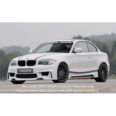 Bas de caisse droit avec prise d'air Carbon-look Rieger Tuning pour BMW  SERIE 1 (