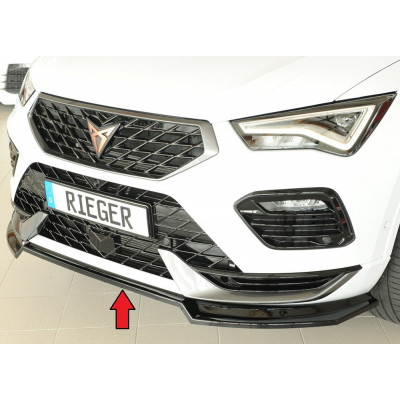 Lame de pare-chocs avant "noir brillant" "Rieger Tuning" pour SEAT ATECA CUPRA (5FP)