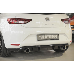 DESTOCKAGE - Diffuseur de pare-chocs arrière "Noir brillant" "Rieger Tuning" pour SEAT LEON (5F)