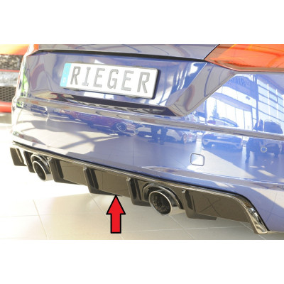 DESTOCKAGE - Diffuseur de pare-chocs arrière "noir brillant" "Rieger Tuning" pour AUDI TT / TTS (8J-FV / 8S)