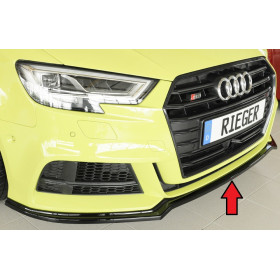 Lame de pare-chocs avant "noir brillant" "Rieger Tuning" pour AUDI A3 (8V)