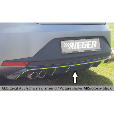 Diffuseur de pare-chocs arrière Carbon-look Rieger Tuning pour SEAT  LEON FR (5F)