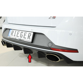 Diffuseur de pare-chocs arrière "Noir" "Rieger Tuning" pour SEAT LEON CUPRA (5F)