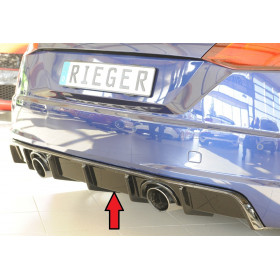 Diffuseur de pare-chocs arrière "noir brillant" "Rieger Tuning" pour AUDI TT / TTS (8J-FV / 8S)